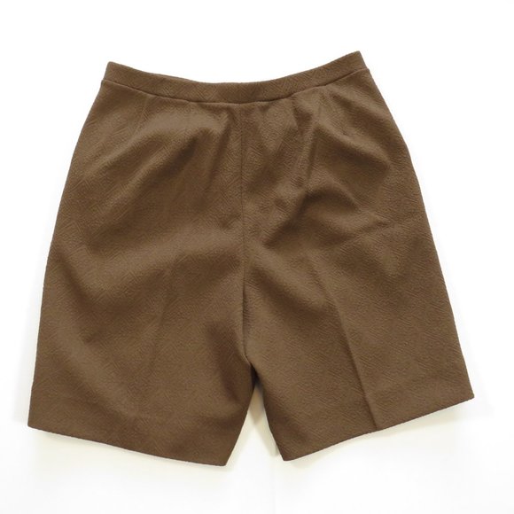 Womens 1970s Crimplene Double Knit Polyester Shorts Medium - Picture 2 of 4